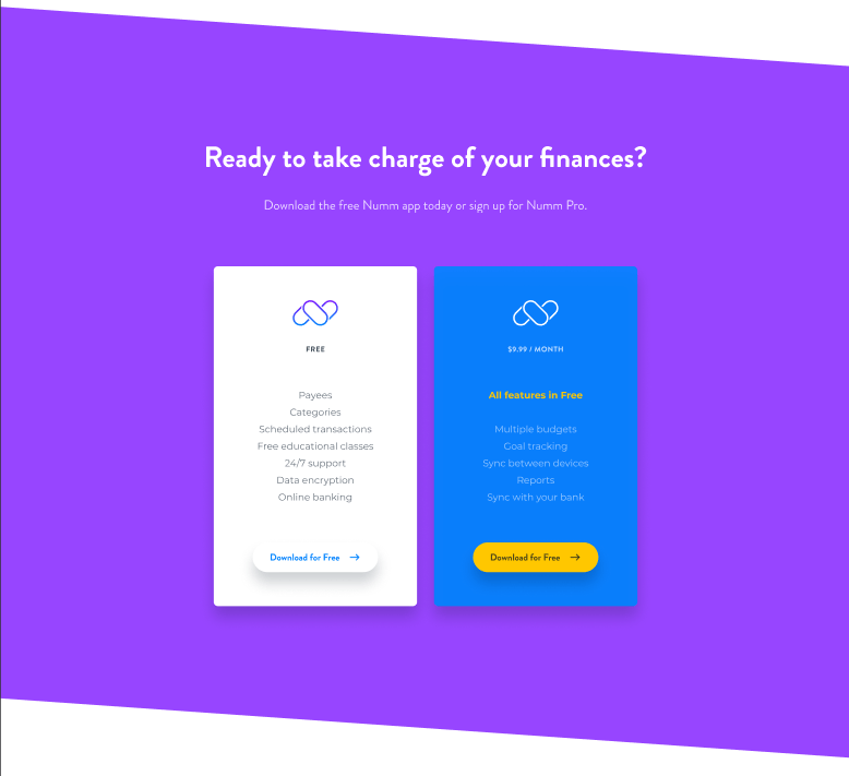Designing with Figma - Landing Page for Mobile App - image 8 - student project