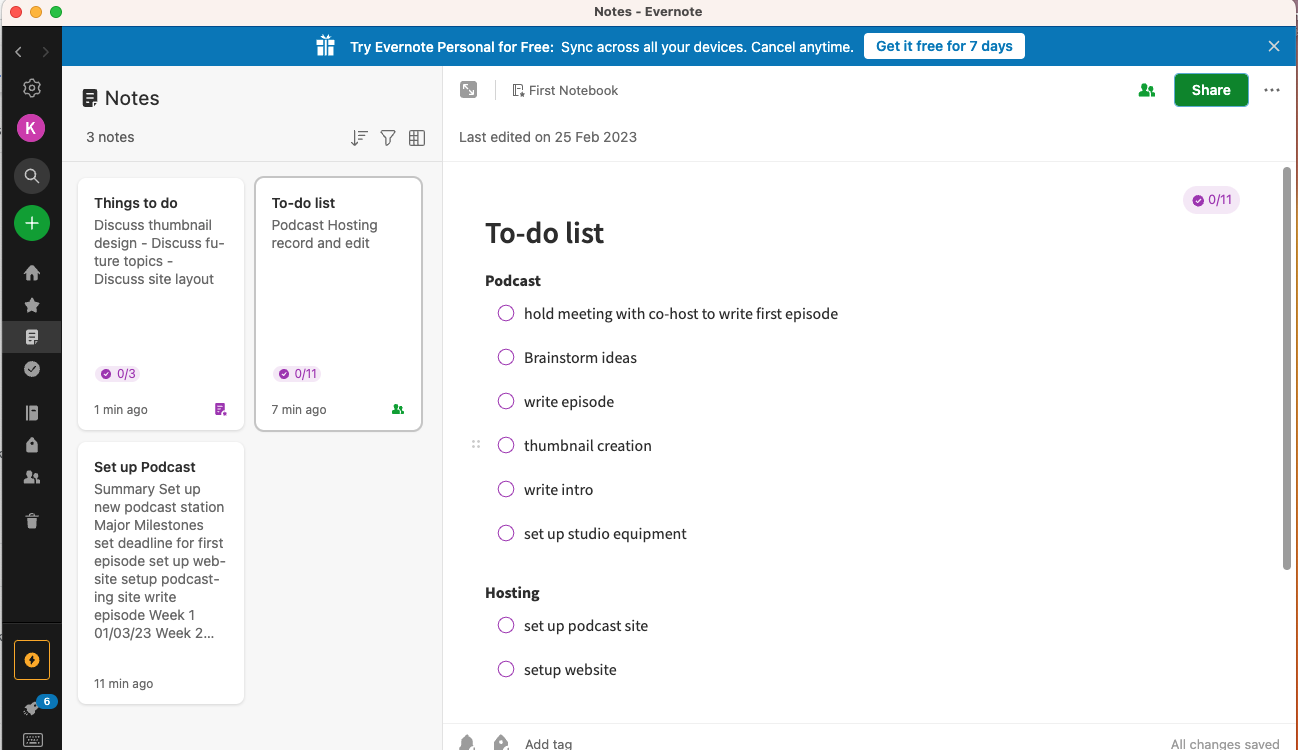Evernote class project - image 1 - student project