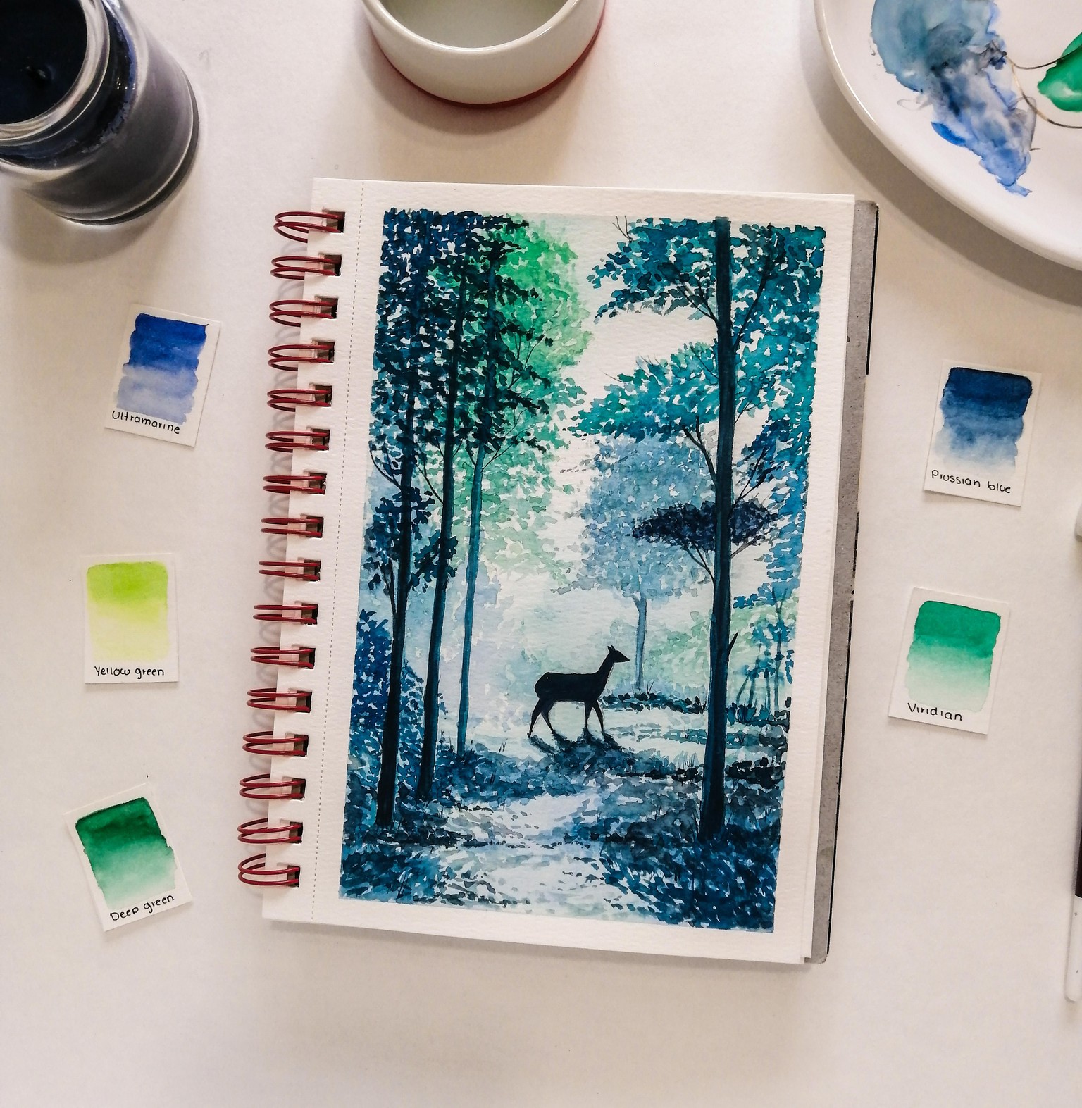 forest trees and deer - image 1 - student project