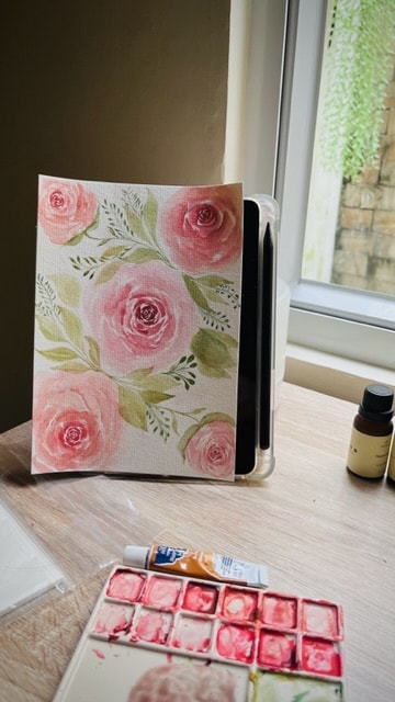 Watercolor roses - image 3 - student project