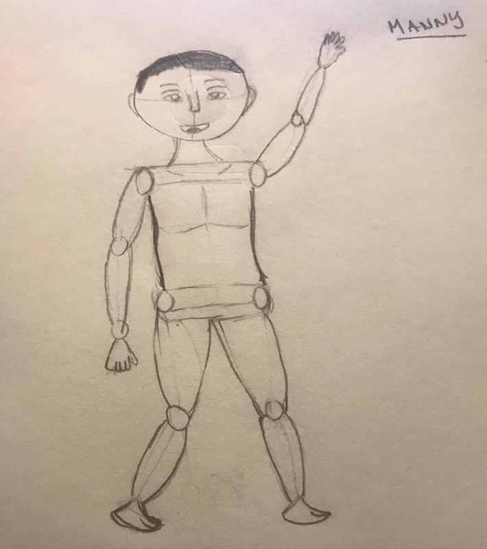 Manny waving hello - image 1 - student project