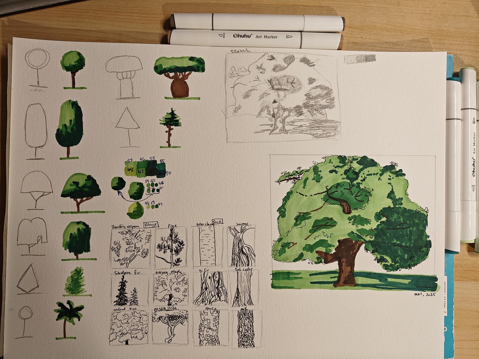 Tree with Alcohol Markers - image 4 - student project