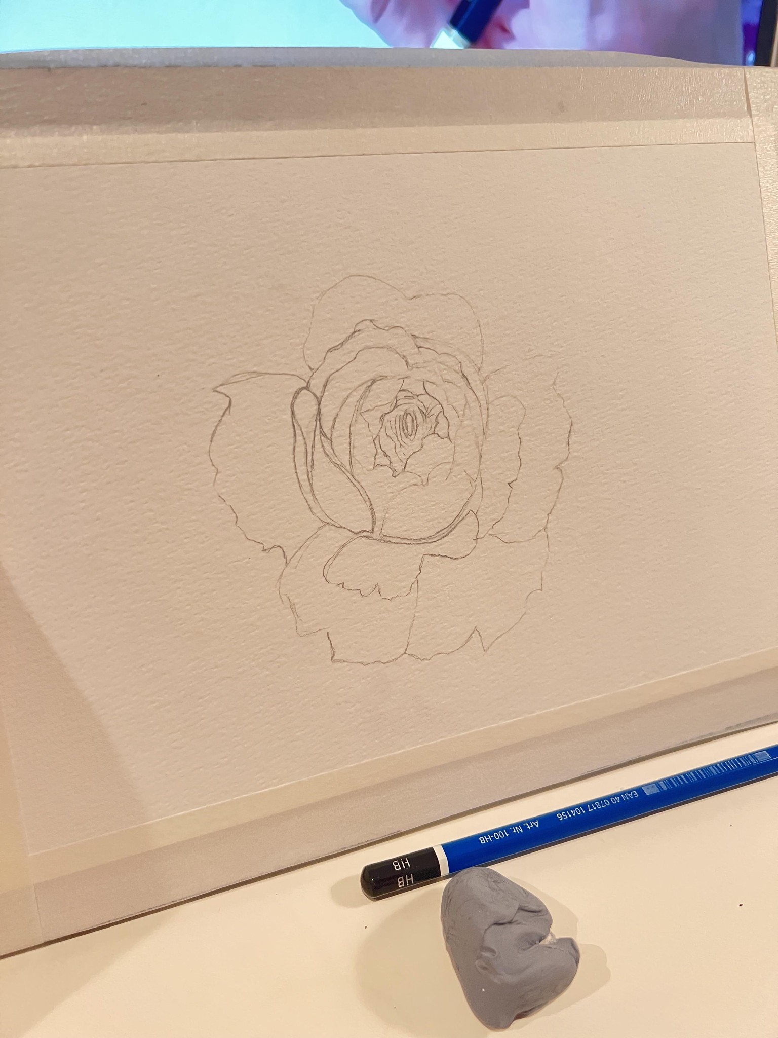 Realistic Rose in Watercolor - image 1 - student project