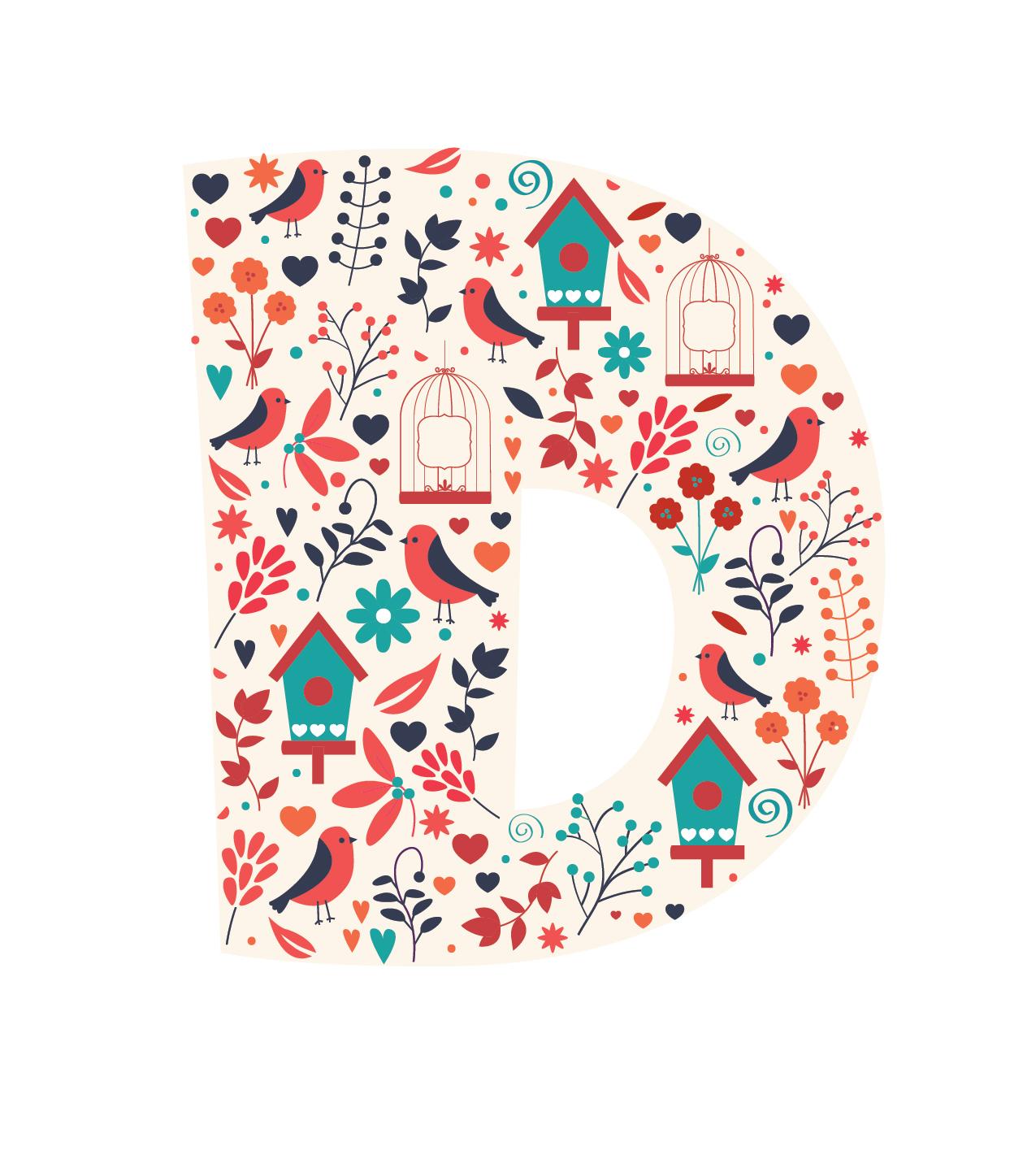 Floral Alphabet character - image 1 - student project