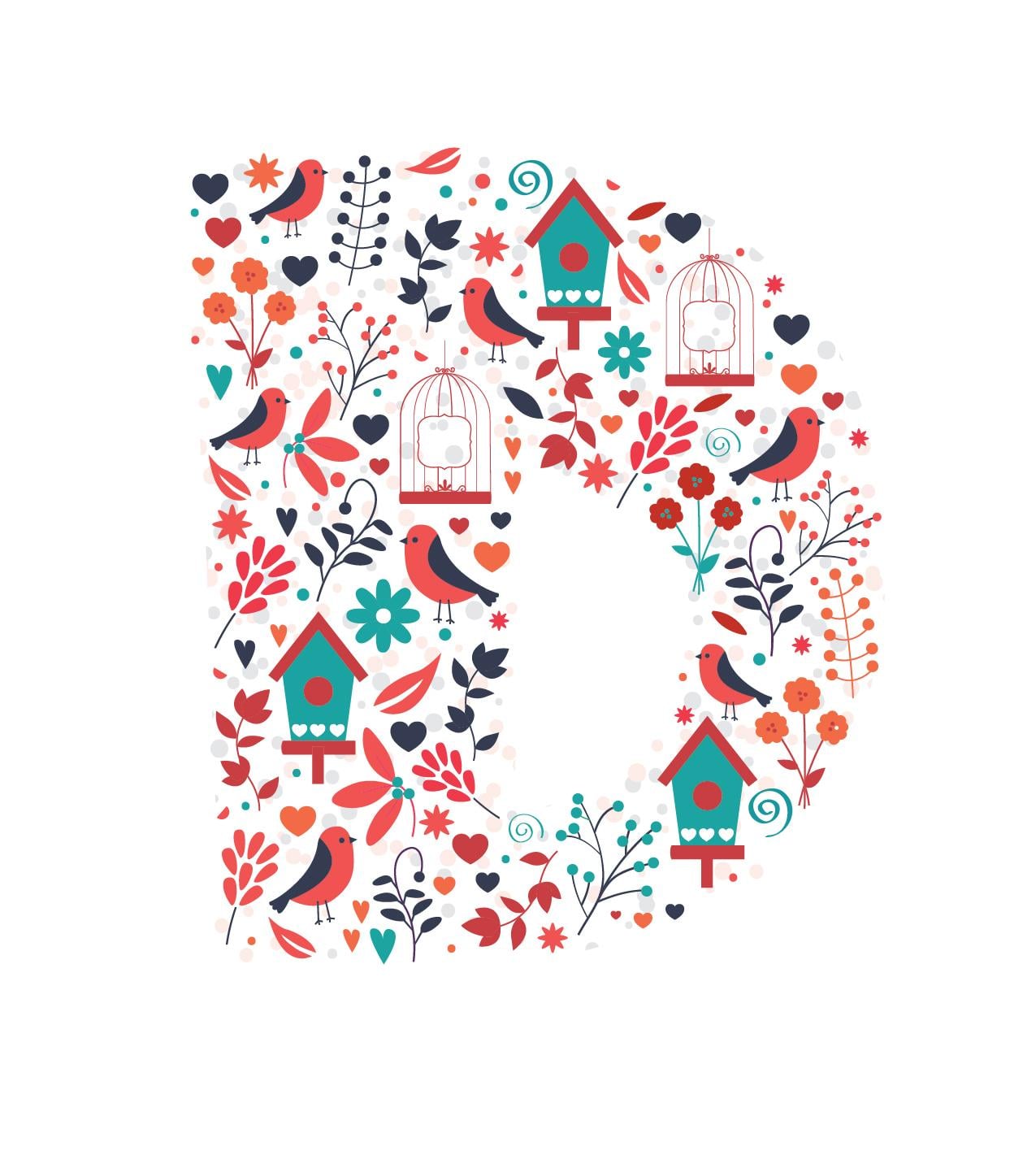 Floral Alphabet character - image 2 - student project