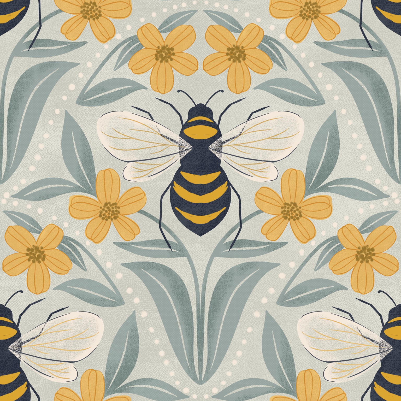 KPm - Bees from Mel Armstrong’s Symmetrical Moths - image 2 - student project