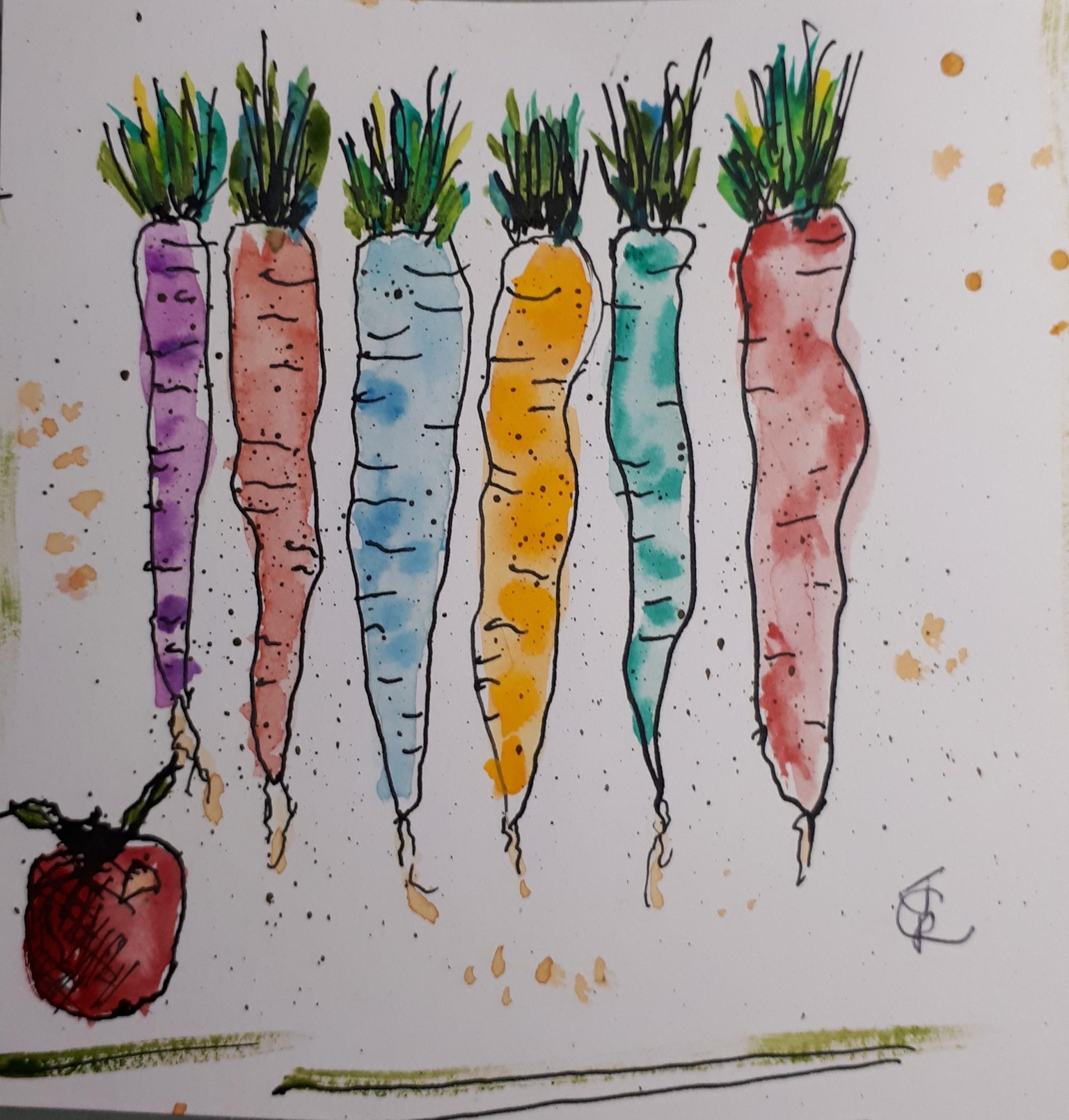Heritage Carrots & Apple - image 2 - student project