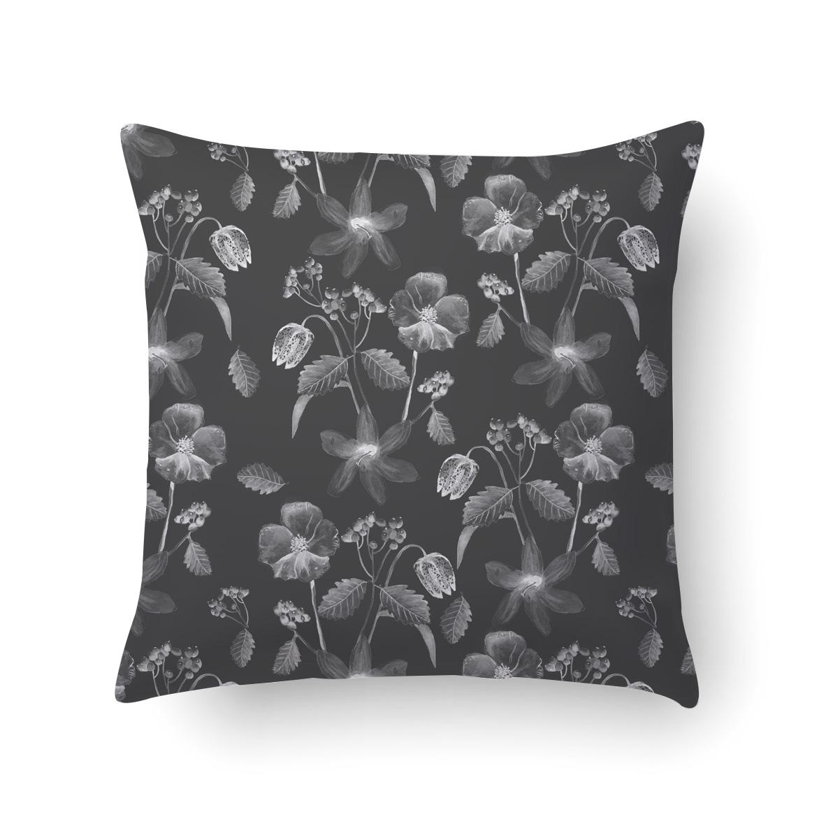 Monotone Watercolor Florals - image 5 - student project
