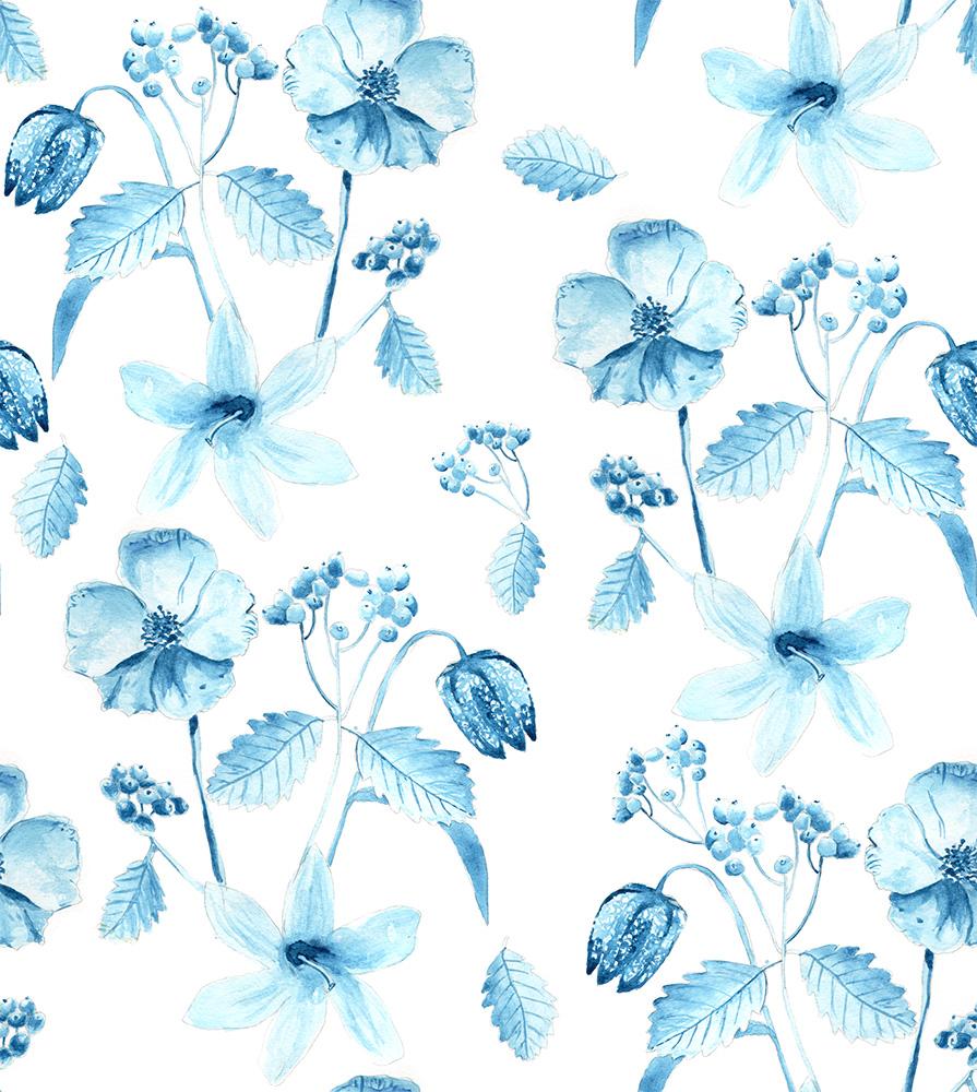 Monotone Watercolor Florals - image 2 - student project