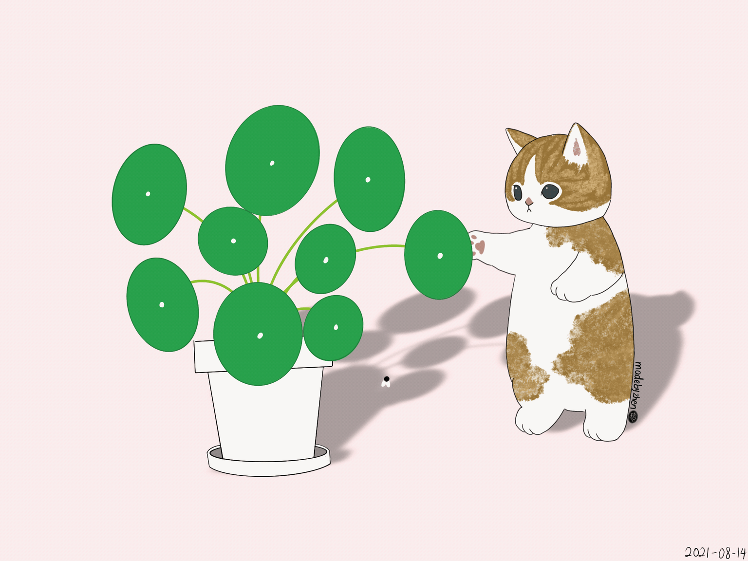 Cat & Plant - image 1 - student project