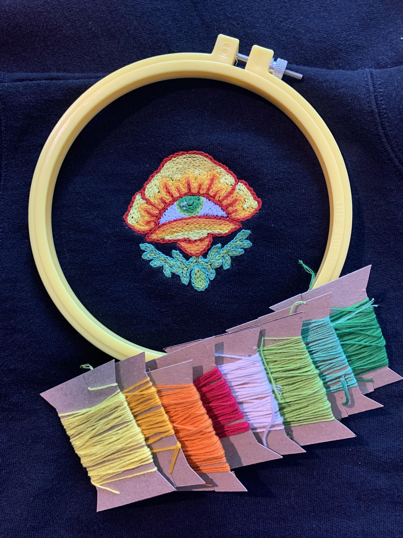 Chain stitch embroidery - image 1 - student project