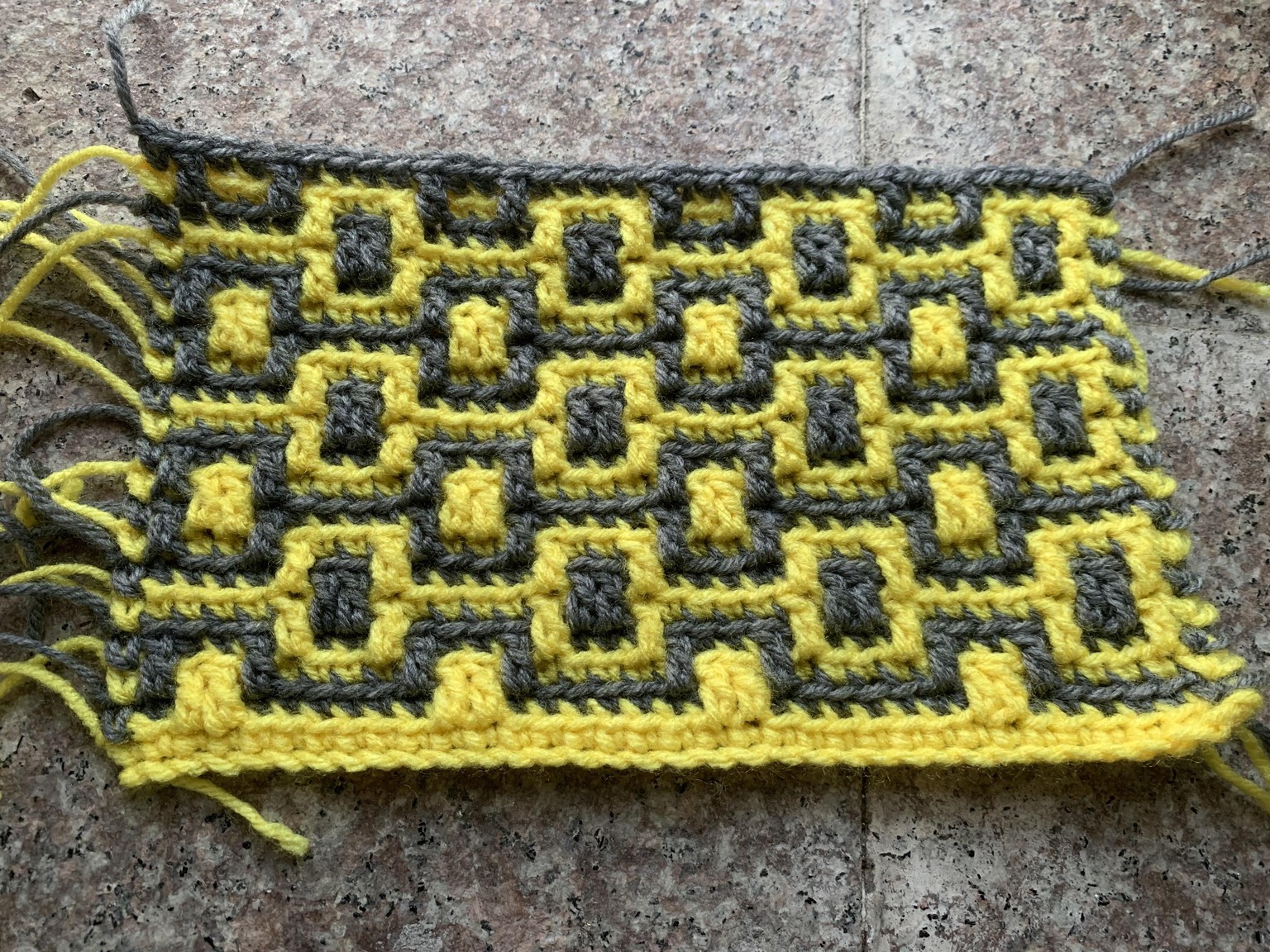 Mosaic Crochet WIP - image 1 - student project