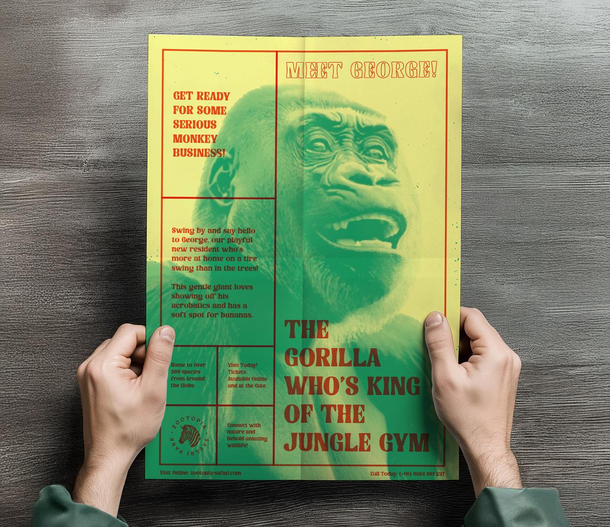 Screen Print Poster Effect - Zoo Characters - image 2 - student project