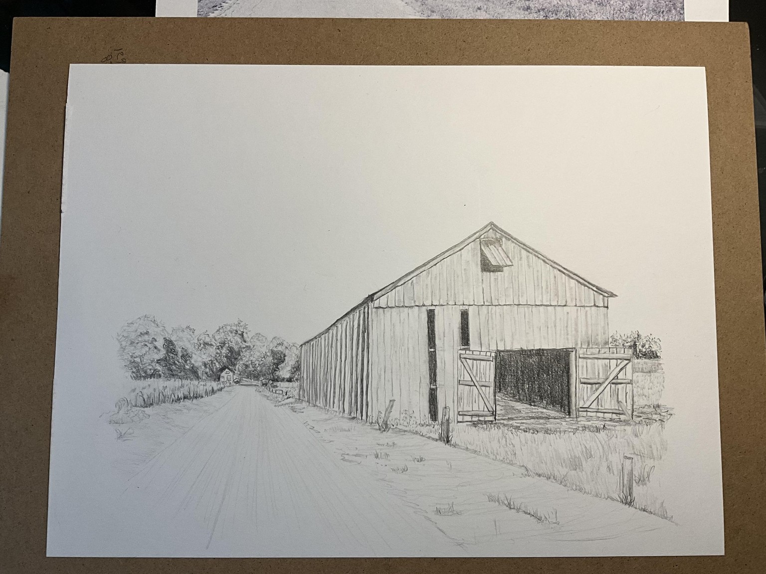 Barn using one point perspective - image 1 - student project