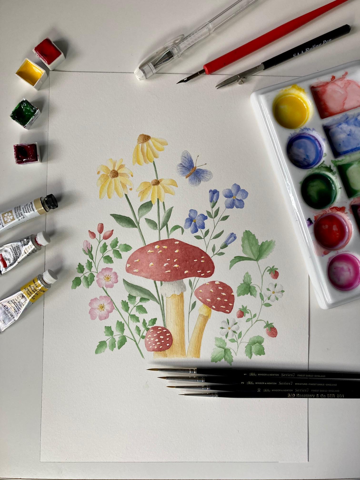 Whimsical Mushrooms - image 1 - student project