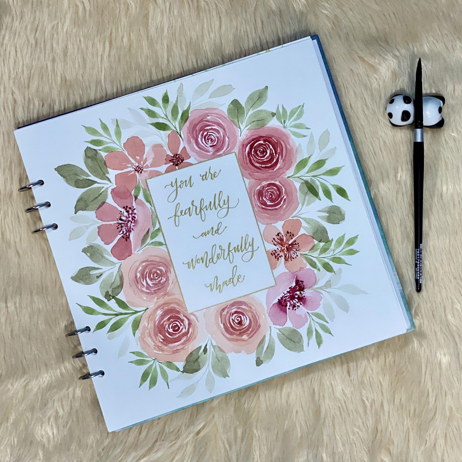 Floral Wreath Watercolor Painting - image 2 - student project