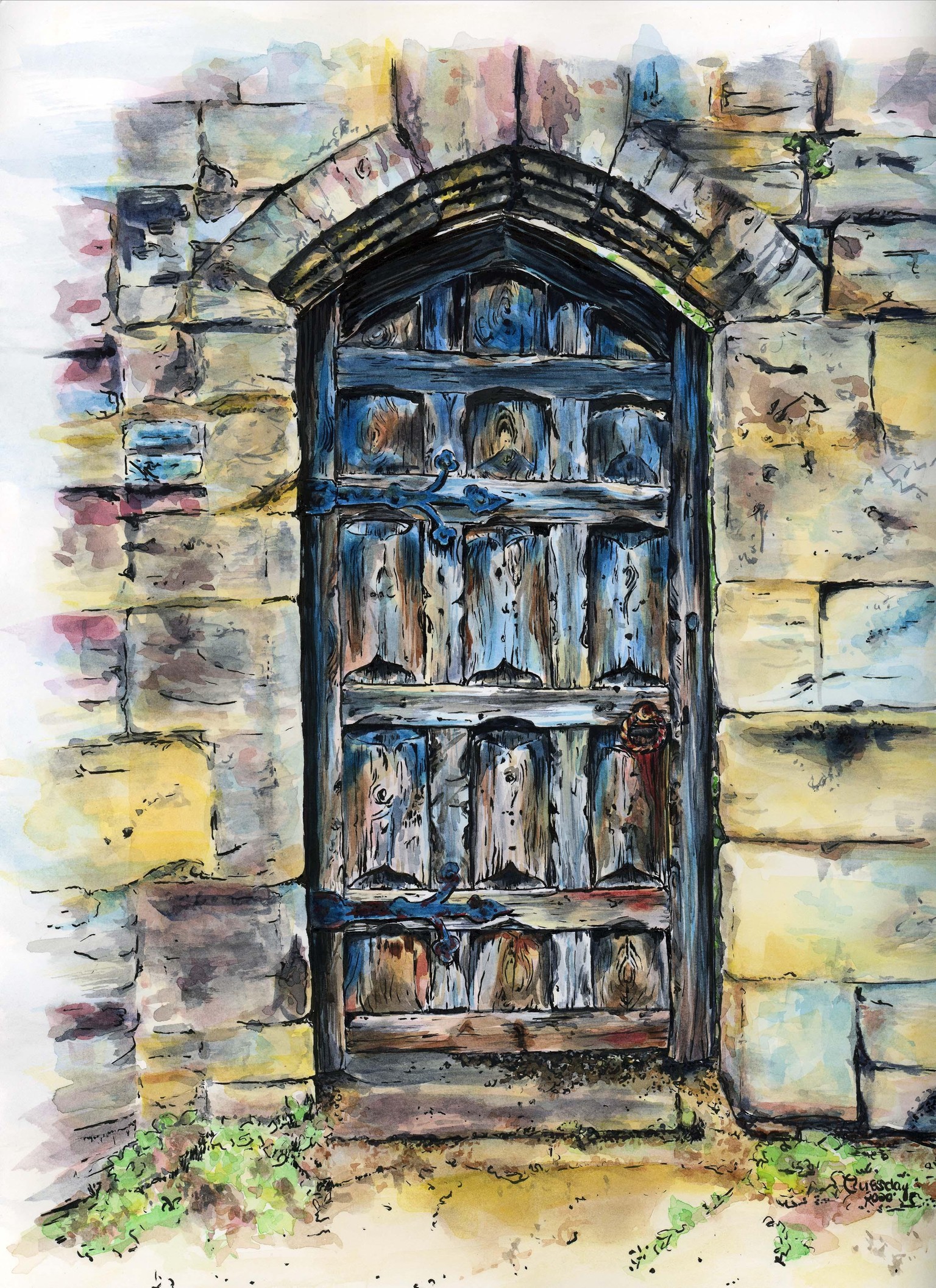 old wooden door - image 1 - student project