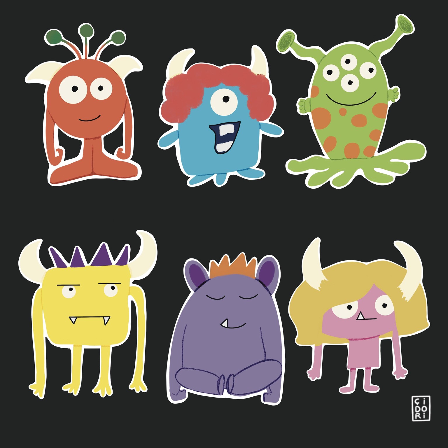 Monsters sticker - image 1 - student project