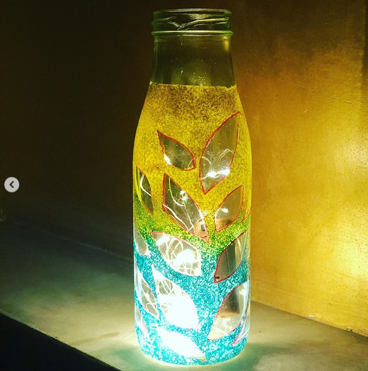 Bottle art with Acrylics - image 5 - student project
