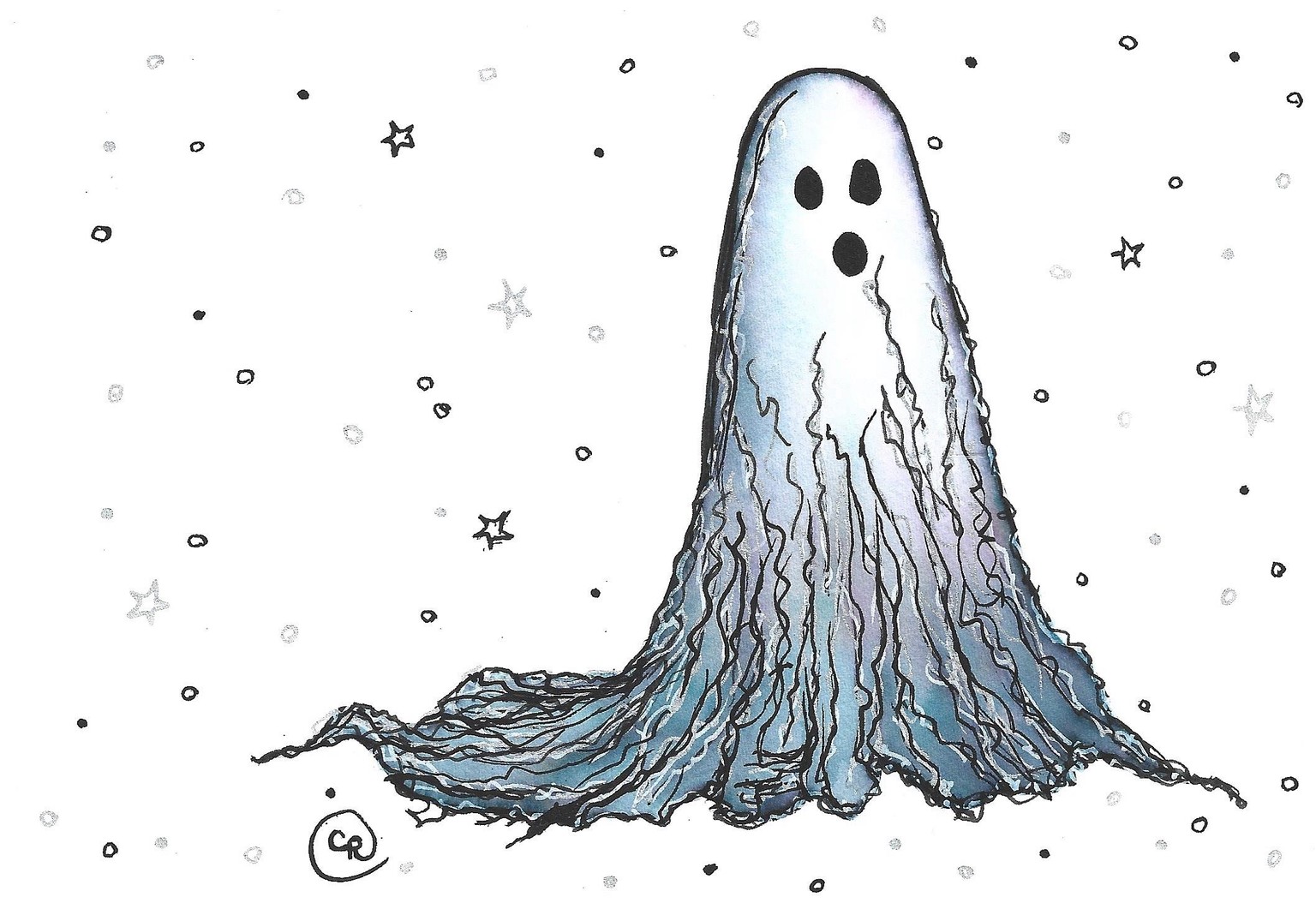 Haunted Mansion in Elegant Writer Ink + Warmup Exercises - image 2 - student project