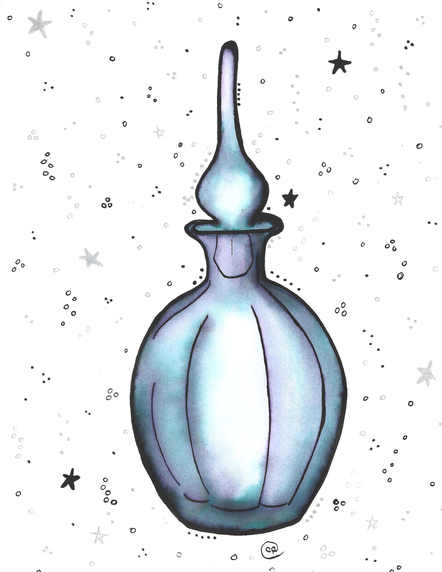 Haunted Mansion in Elegant Writer Ink + Warmup Exercises - image 4 - student project