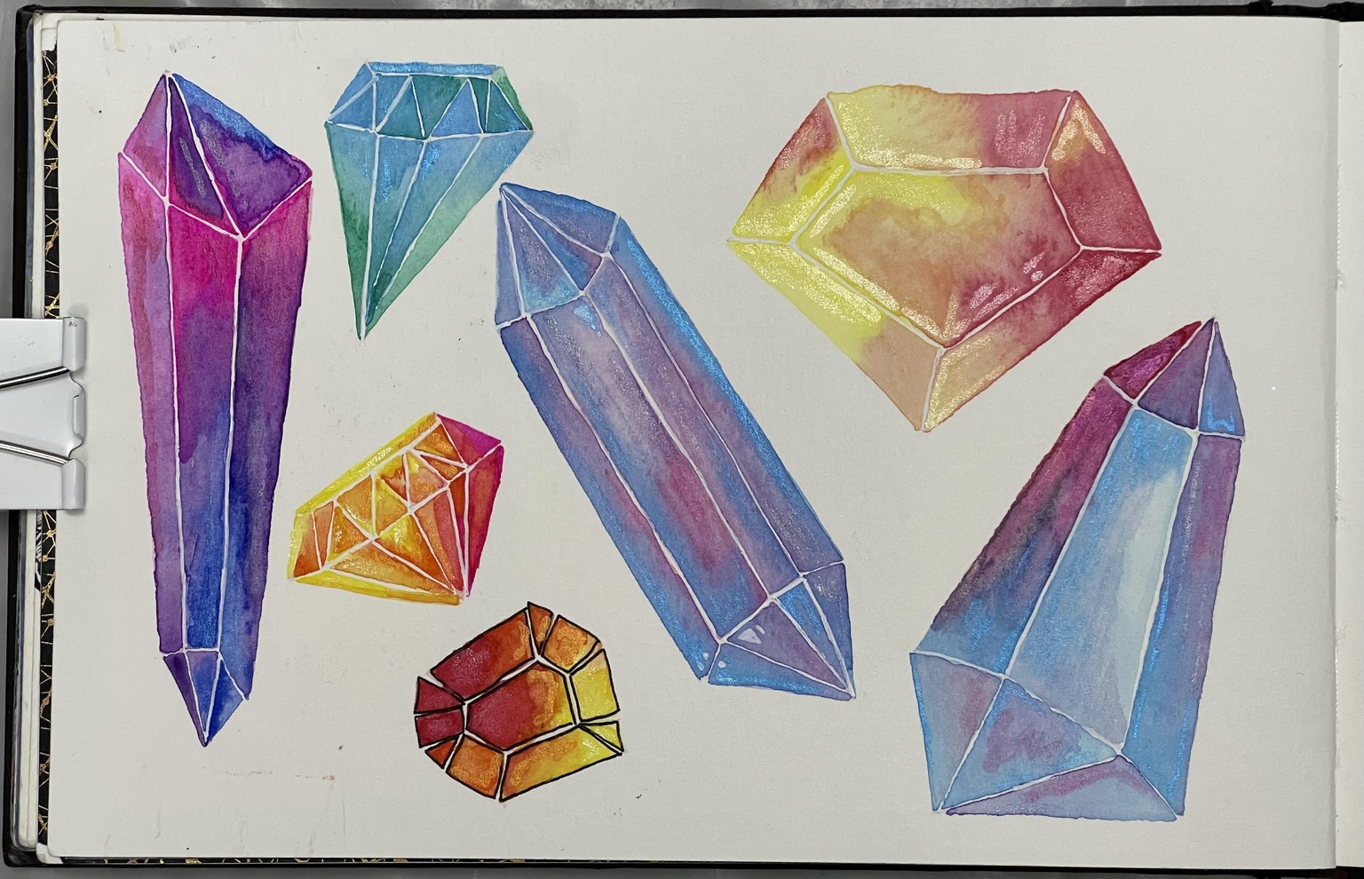 Watercolor Gem Stones-first try. - image 1 - student project
