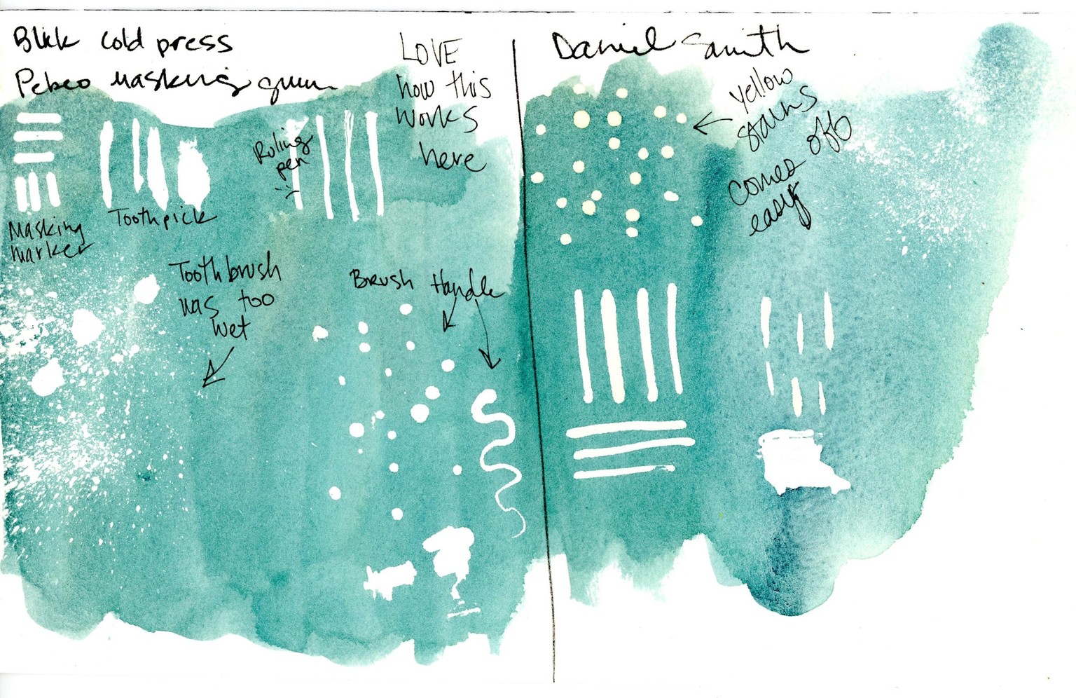 Masking Fluid tests - image 1 - student project