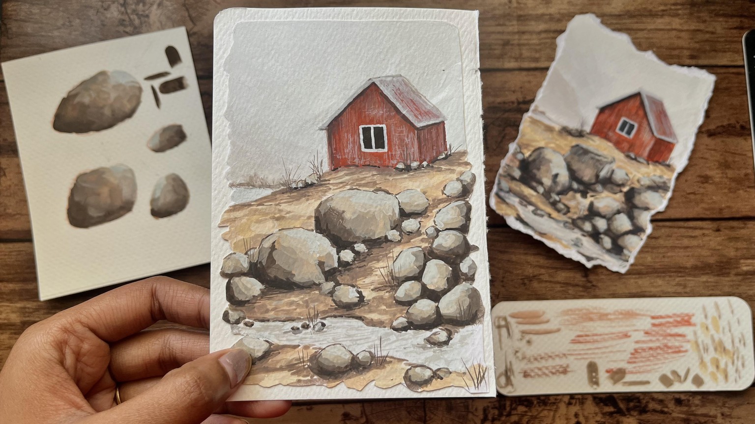 Gouache Landscape - image 2 - student project