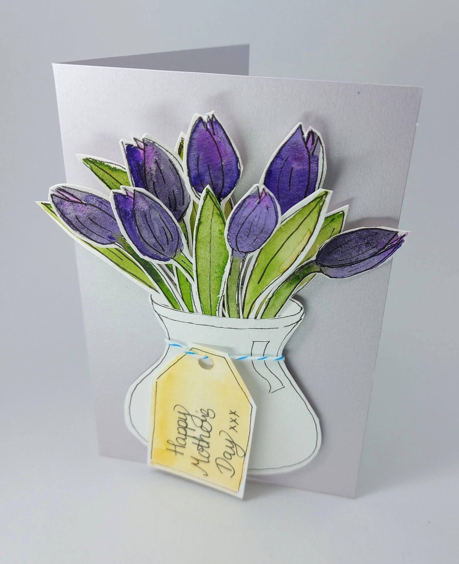 Water colour cut out flower cards - image 1 - student project