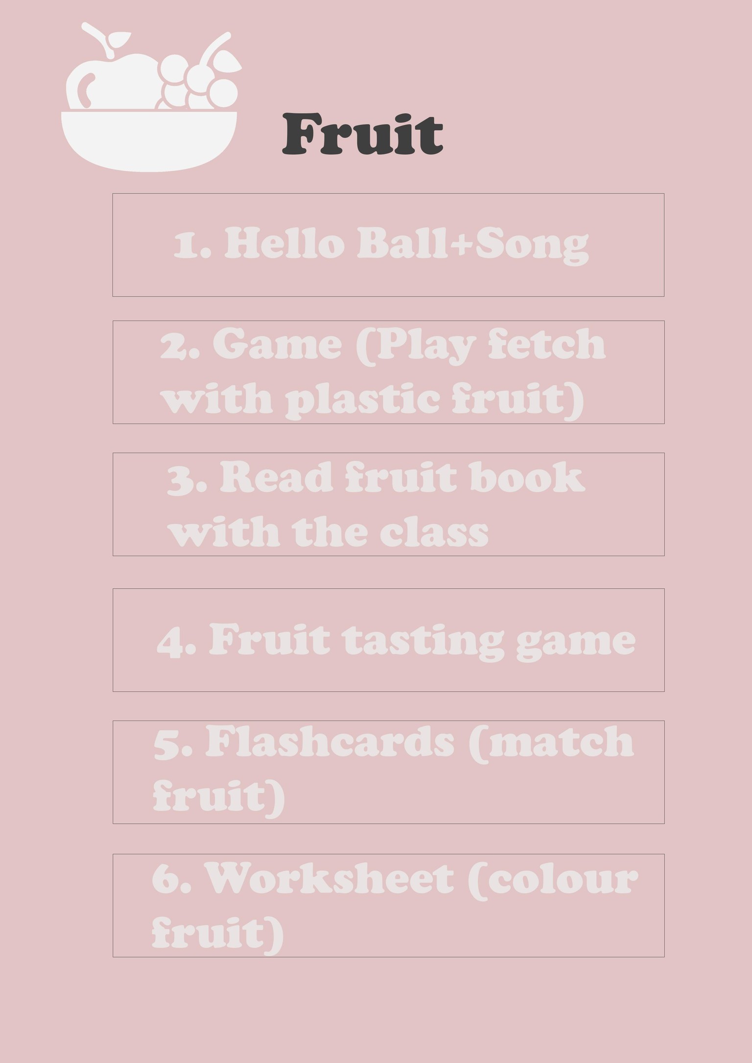 Lesson Plan Project (Fruit) - image 1 - student project