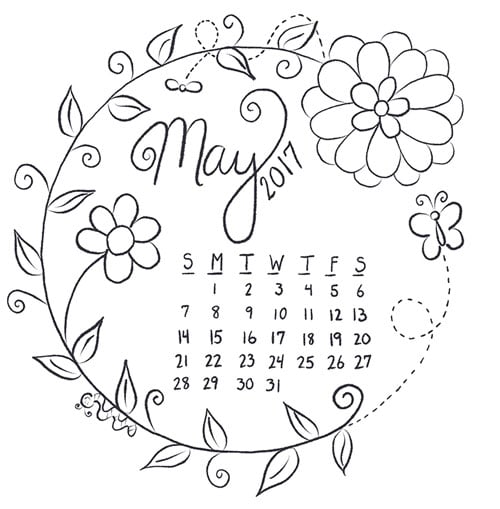 May line art calendar in Procreate - image 1 - student project