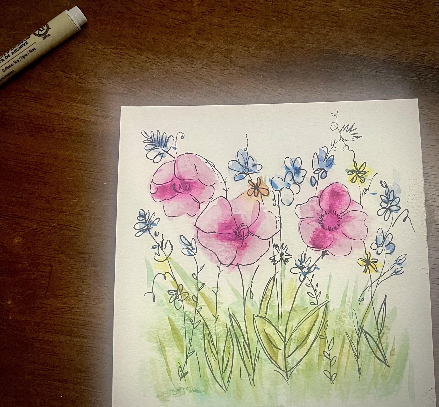Doodle flowers - image 1 - student project