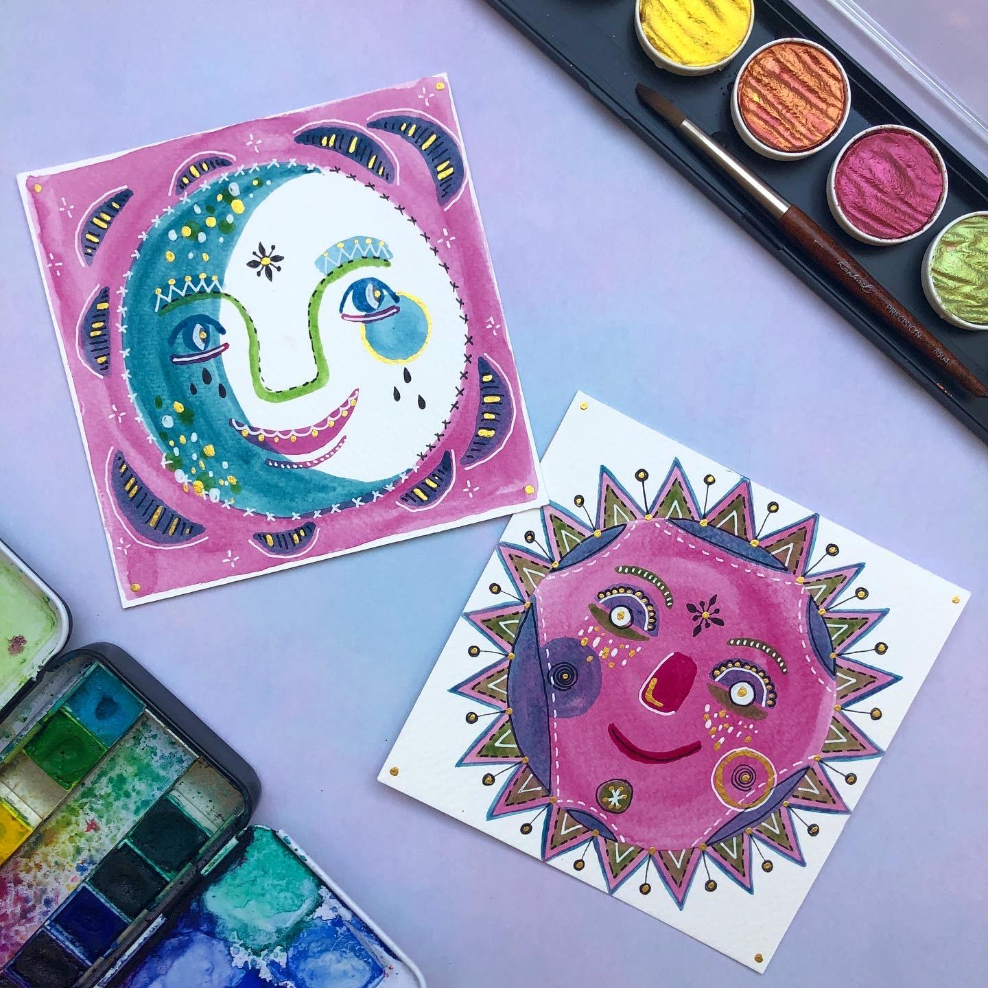 Whimsical Sun & Moon - image 1 - student project