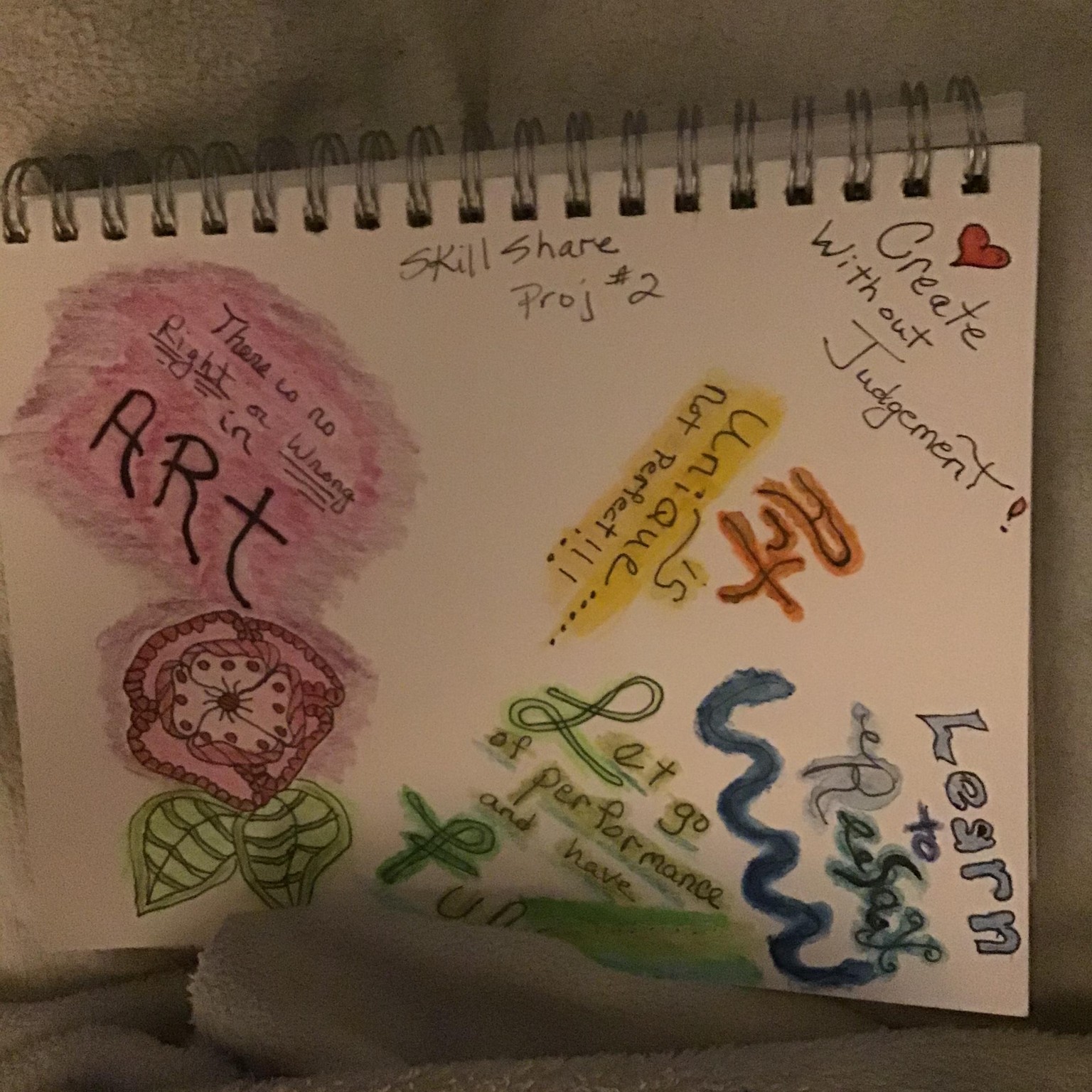 Skill Share Project #2 5 affirmations to Creativity - image 1 - student project