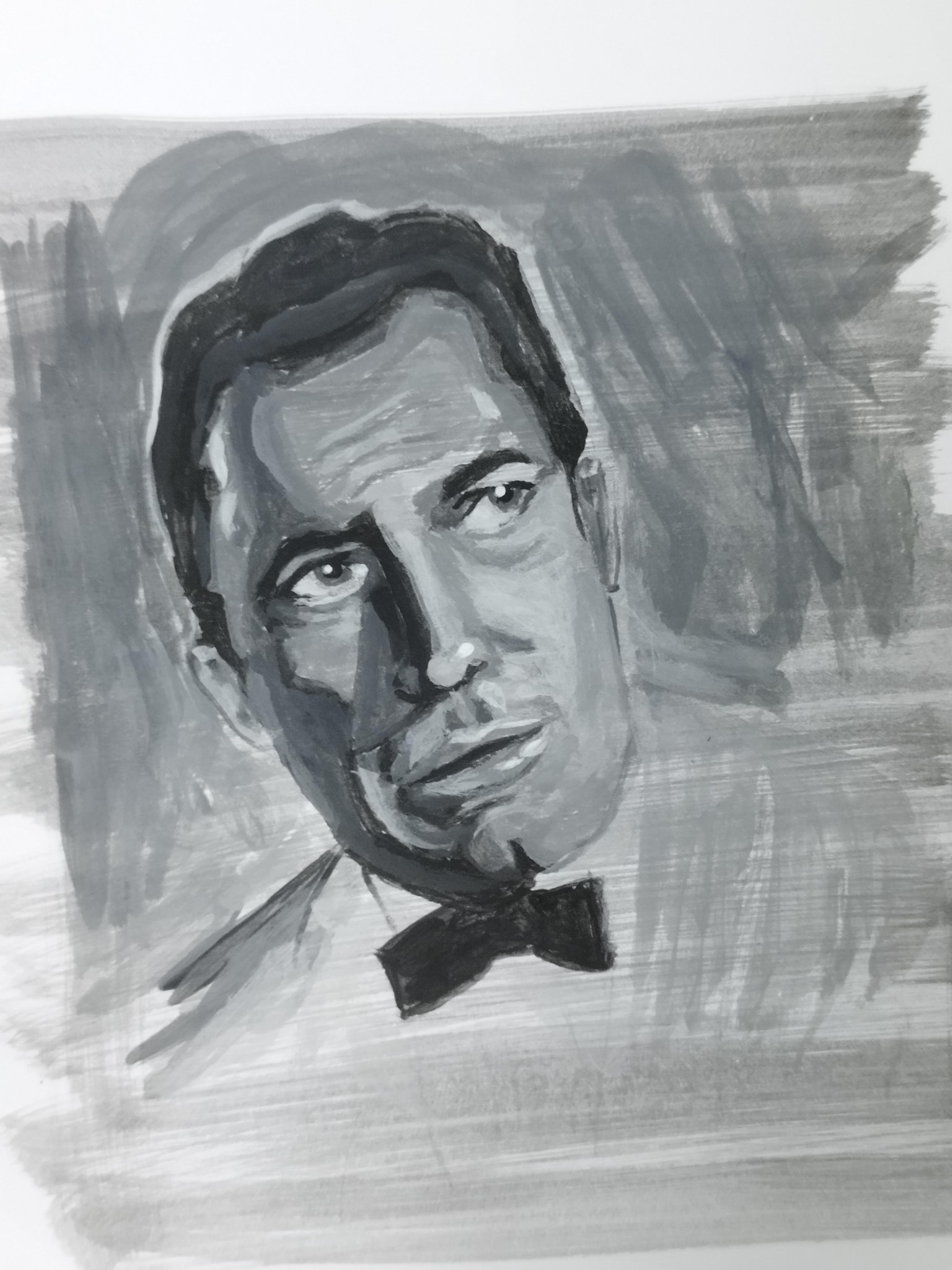 First attemp portrait in gouache - image 1 - student project