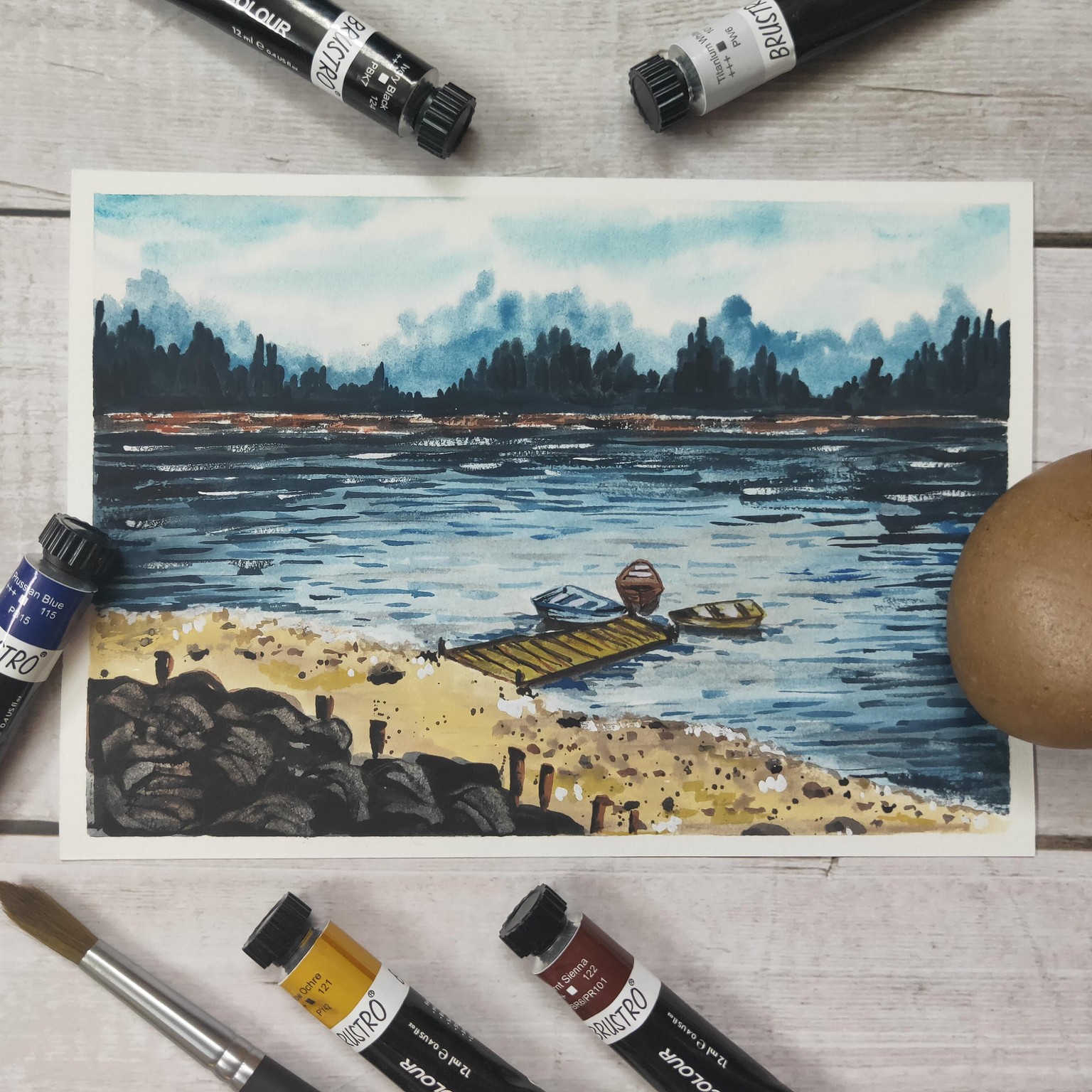 Gouache Lakes! - image 1 - student project