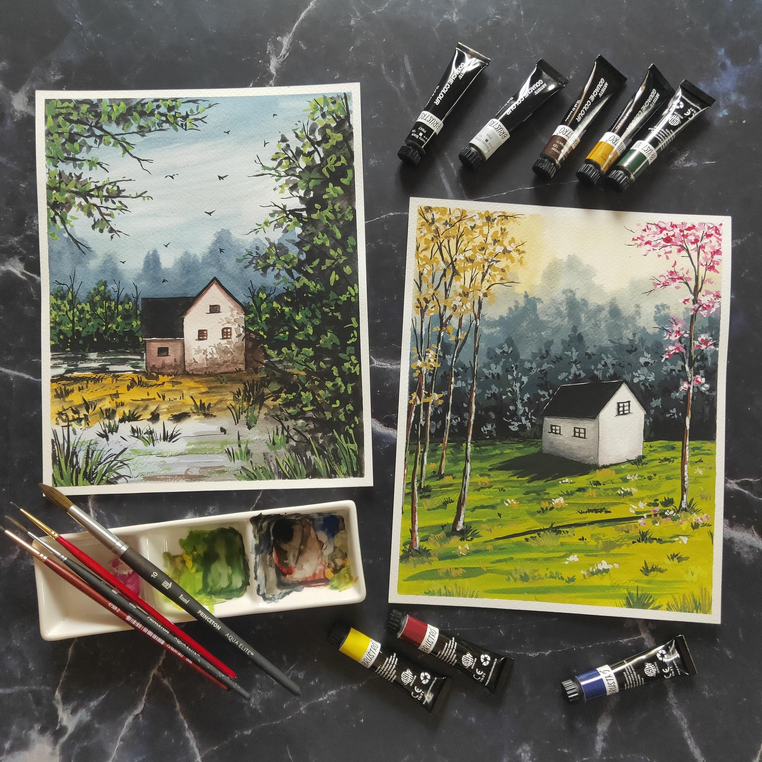 Gouache Landscapes!! - image 3 - student project