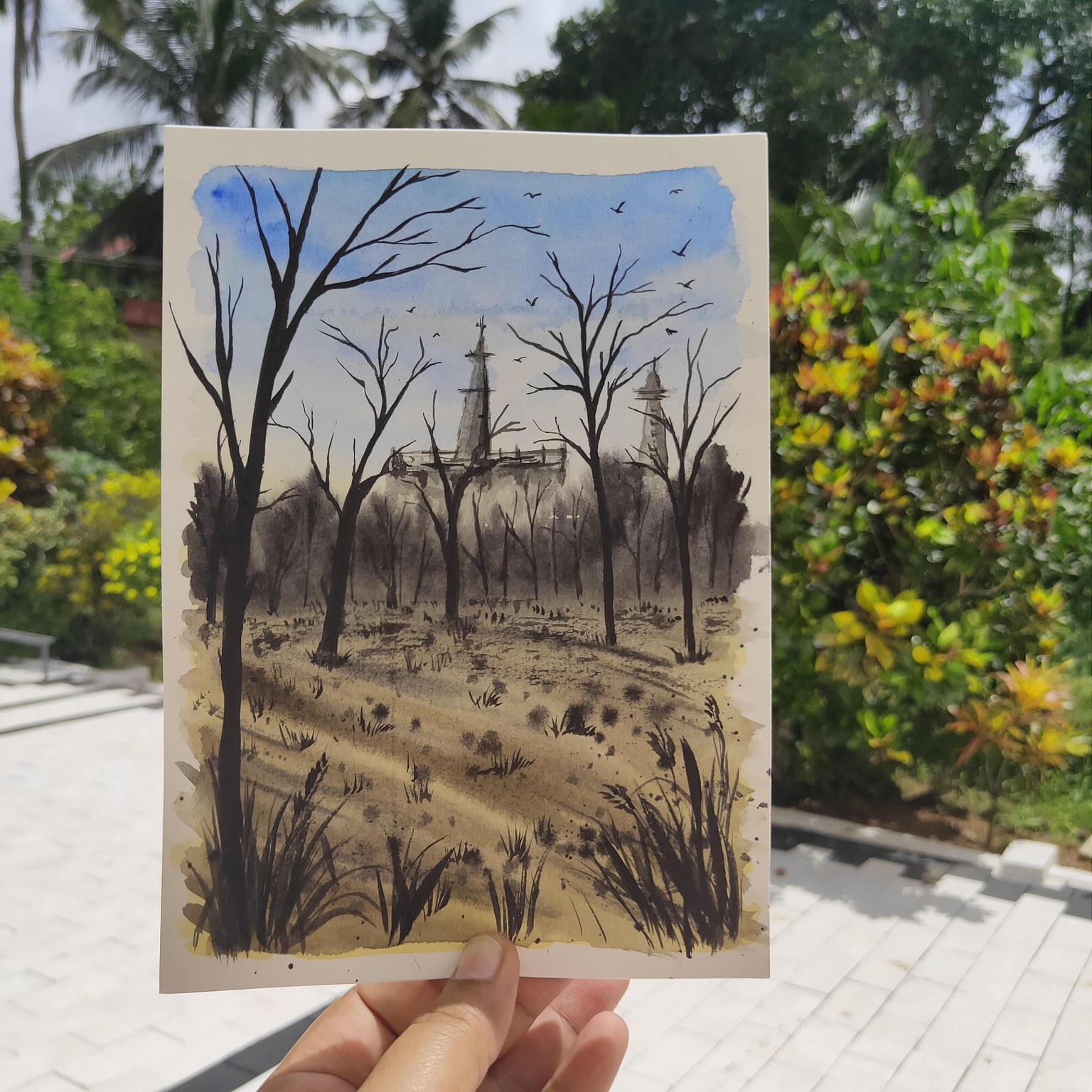 Loose Watercolour Landscape - image 1 - student project