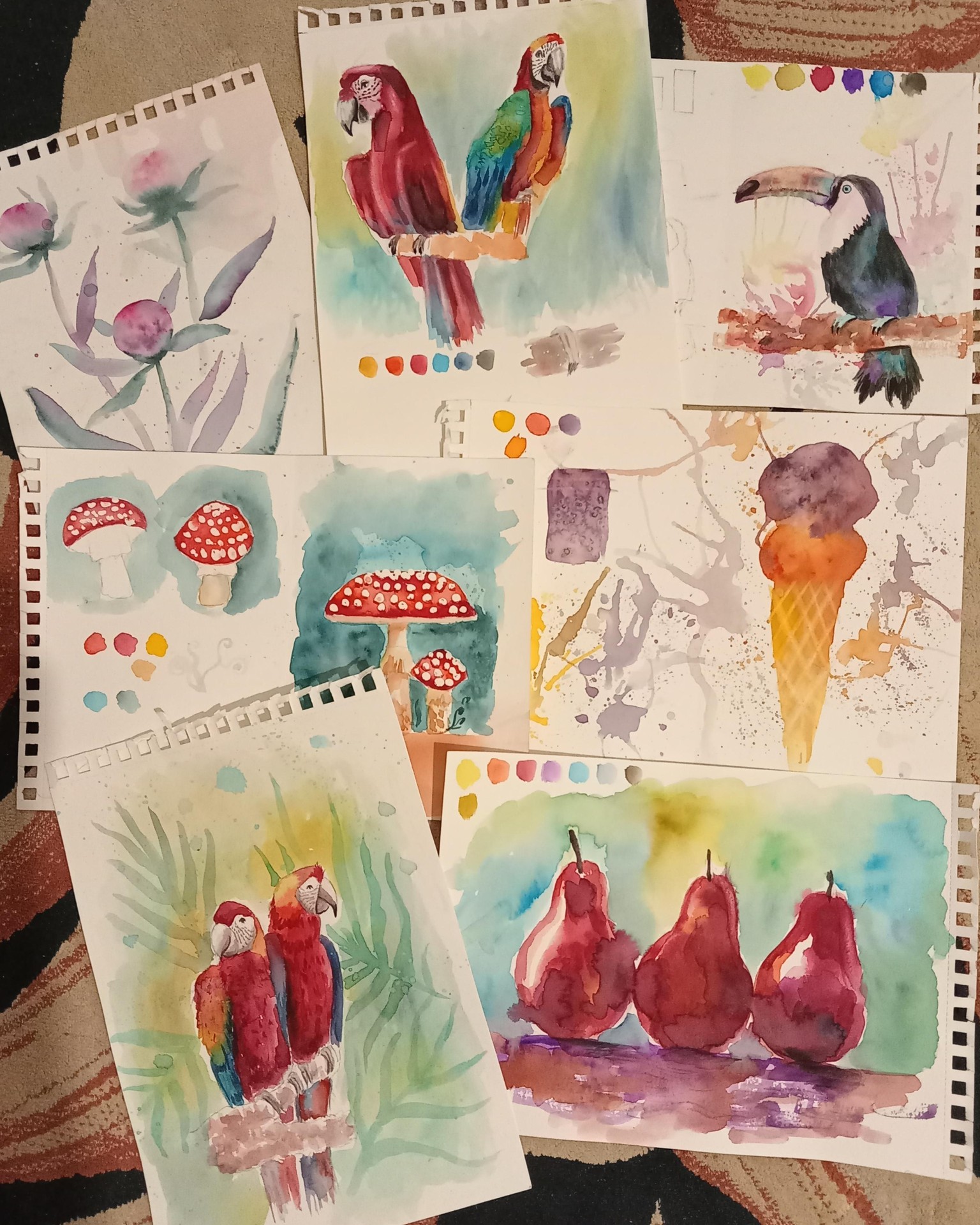7 days watercolor challenge - image 1 - student project