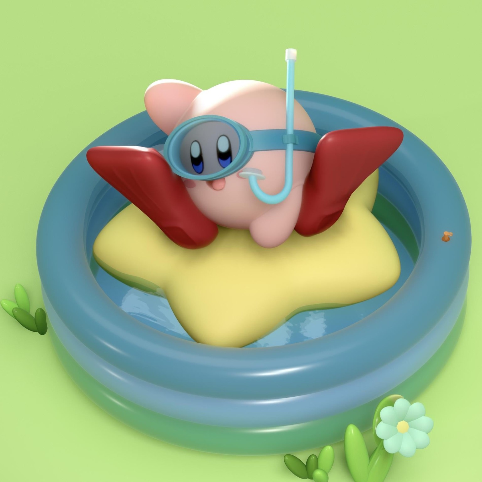 Kirby swimming - image 1 - student project