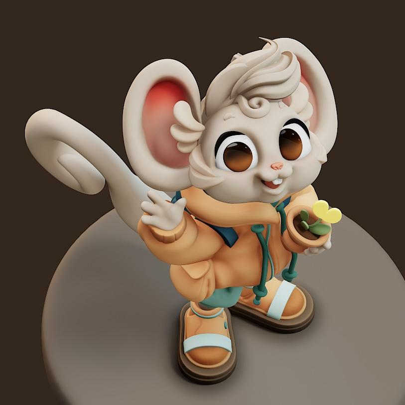 Chibi mouse - image 1 - student project