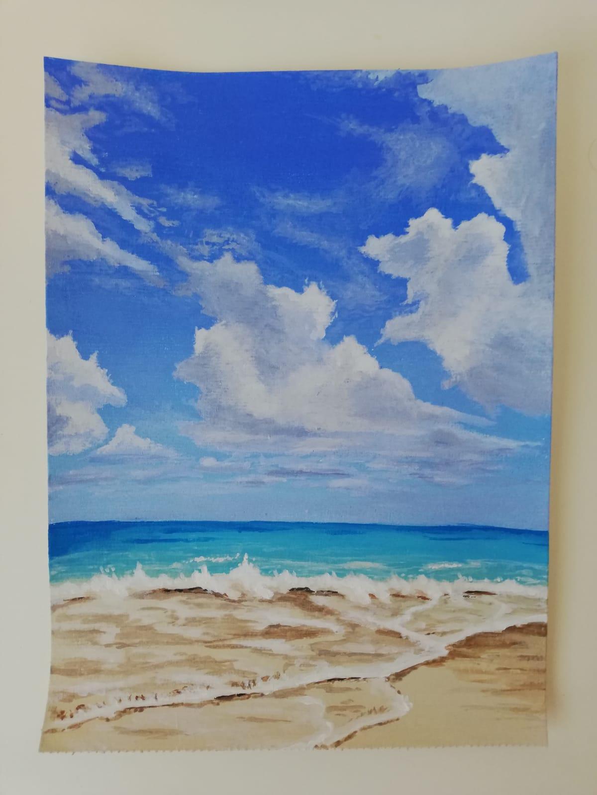 Clouds and Ocean painting - image 1 - student project