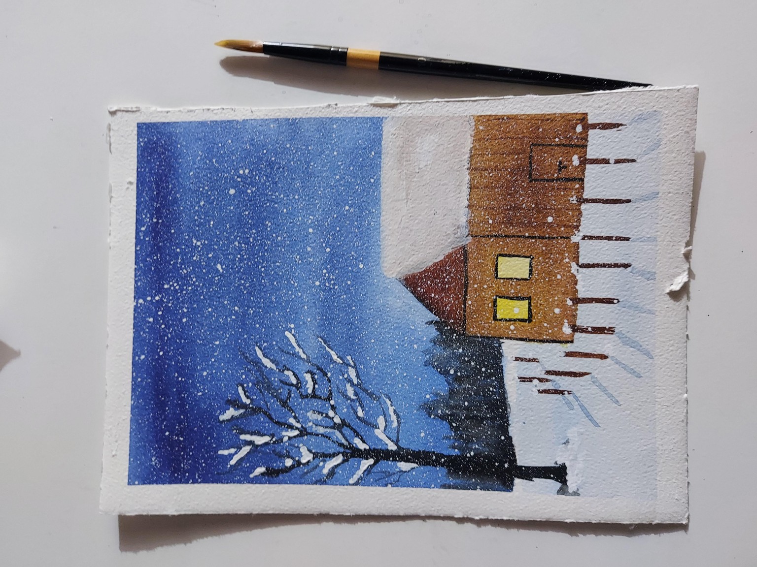 Watercolor winter lights - image 3 - student project