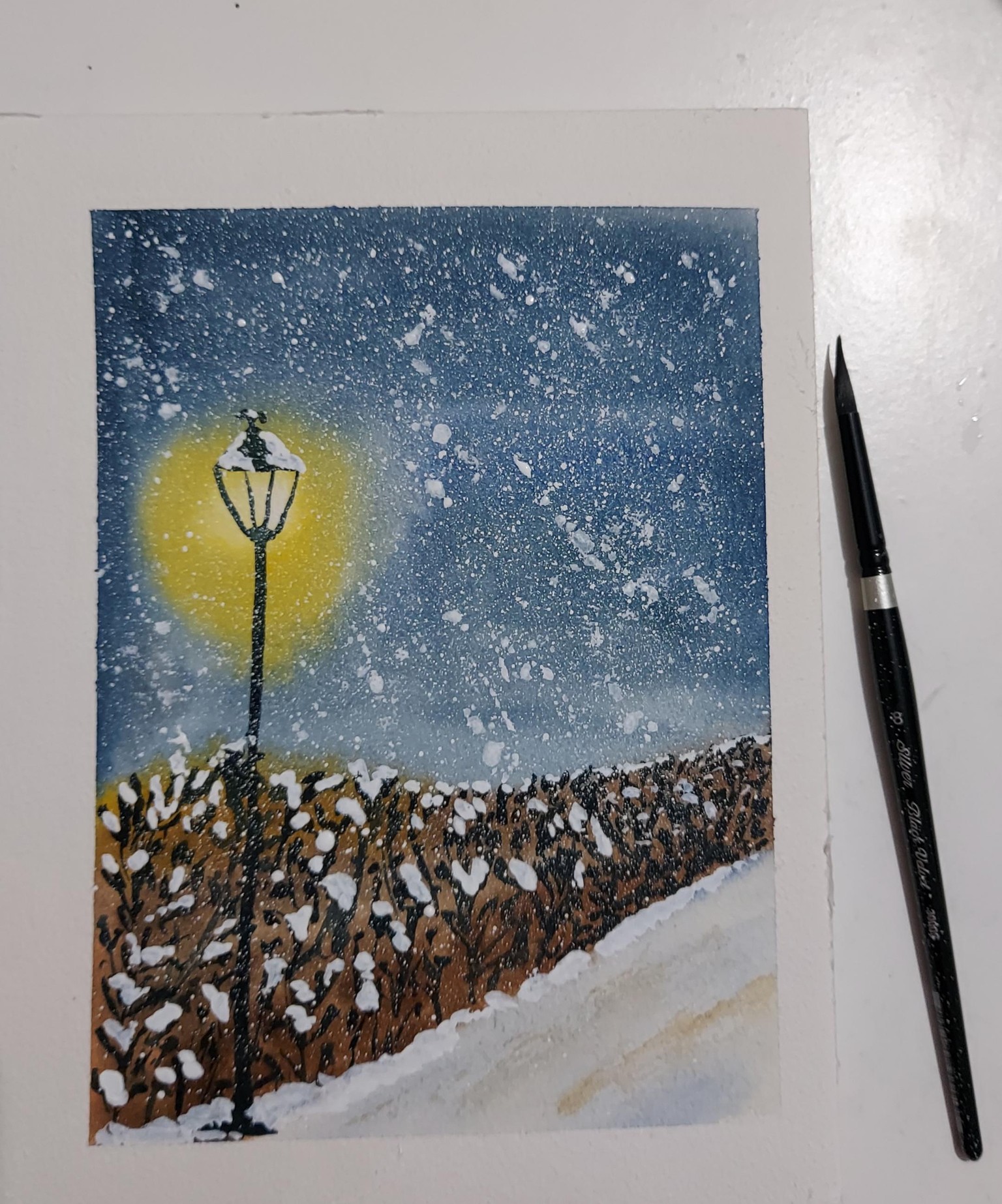 Watercolor winter lights - image 1 - student project