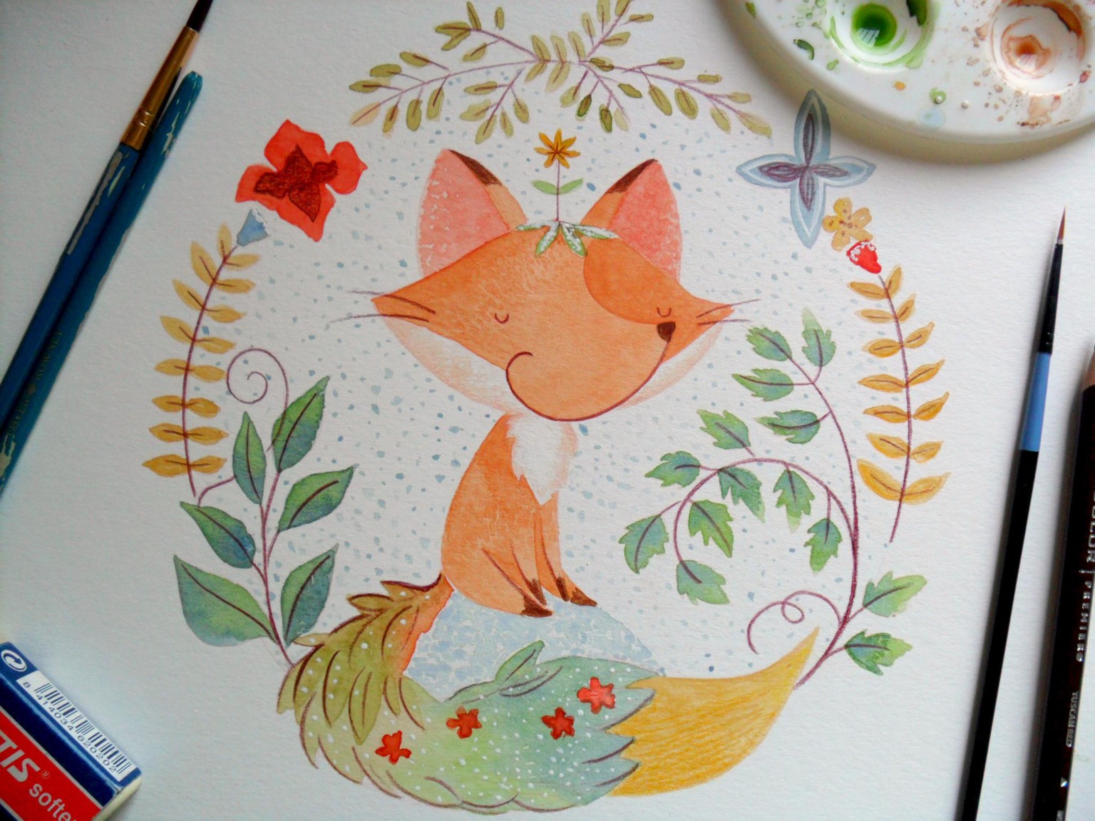 floral fox - image 4 - student project