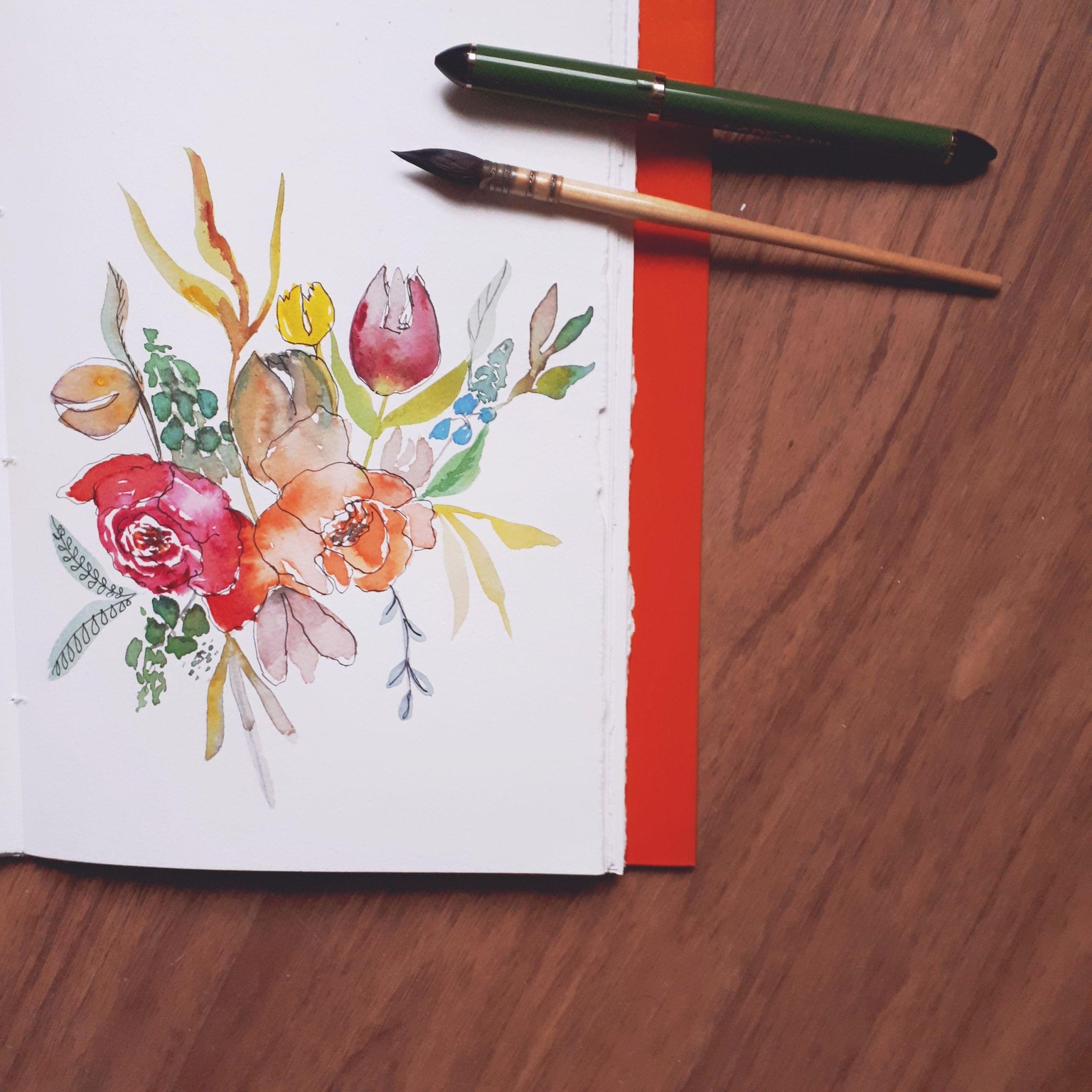 Limited palette bouquet - image 1 - student project