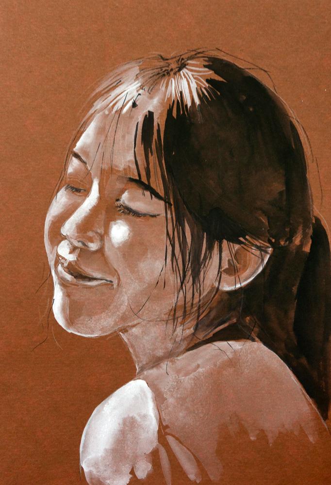 Expressive monochrome portrait - image 1 - student project