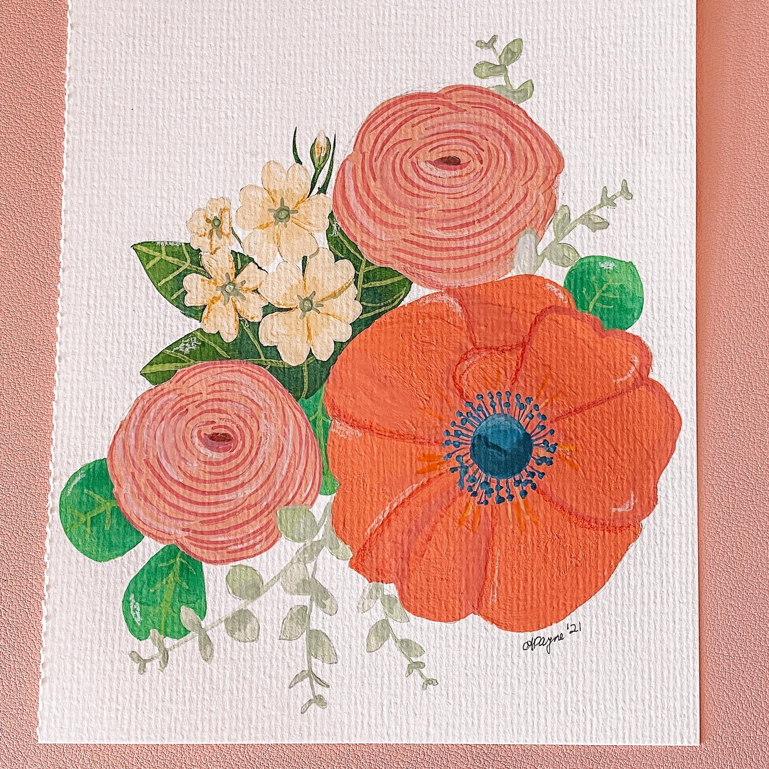 Gouache Bouquet - image 1 - student project