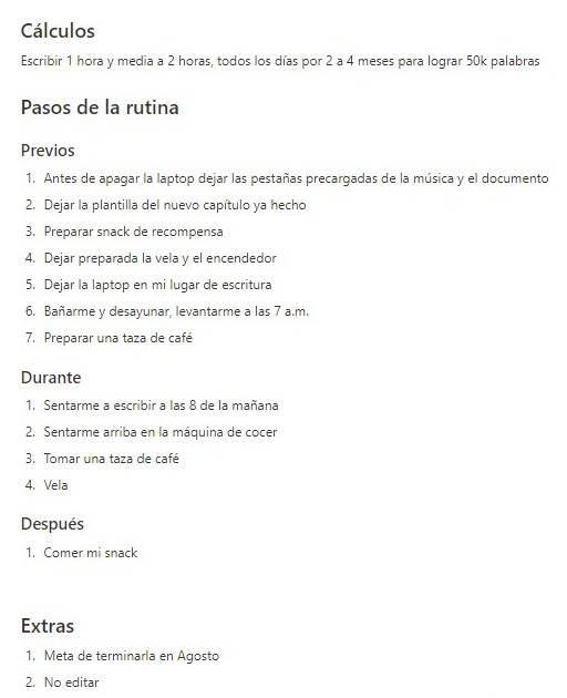 Writing habits on Notion - image 1 - student project