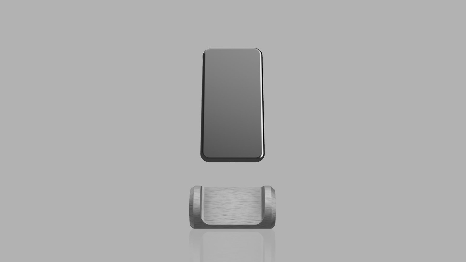 Brushed metal iPhone stand - image 2 - student project